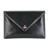 Envelope Clutch, &pound;90, Handbags, Black, Leather, Front view